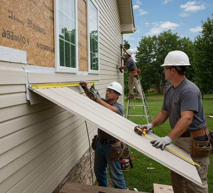 Installation de revêtement extérieur